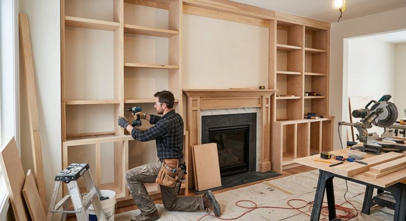 Fireplace Cabinet Installation in Annapolis, MD